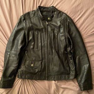 Black XL Genuine Leather from Banana Republic
